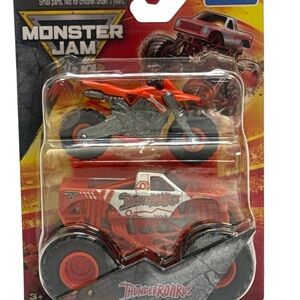 Monster Jam ThunderROARus Red and Gray Toy Vehicle Set